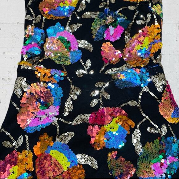 Lucy in the Sky Starstruck Strappy Multicolor Sequin Dress in Black Size XS - Picture 5 of 13